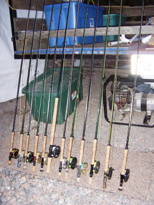 Fly rods ready to go on the Garden River